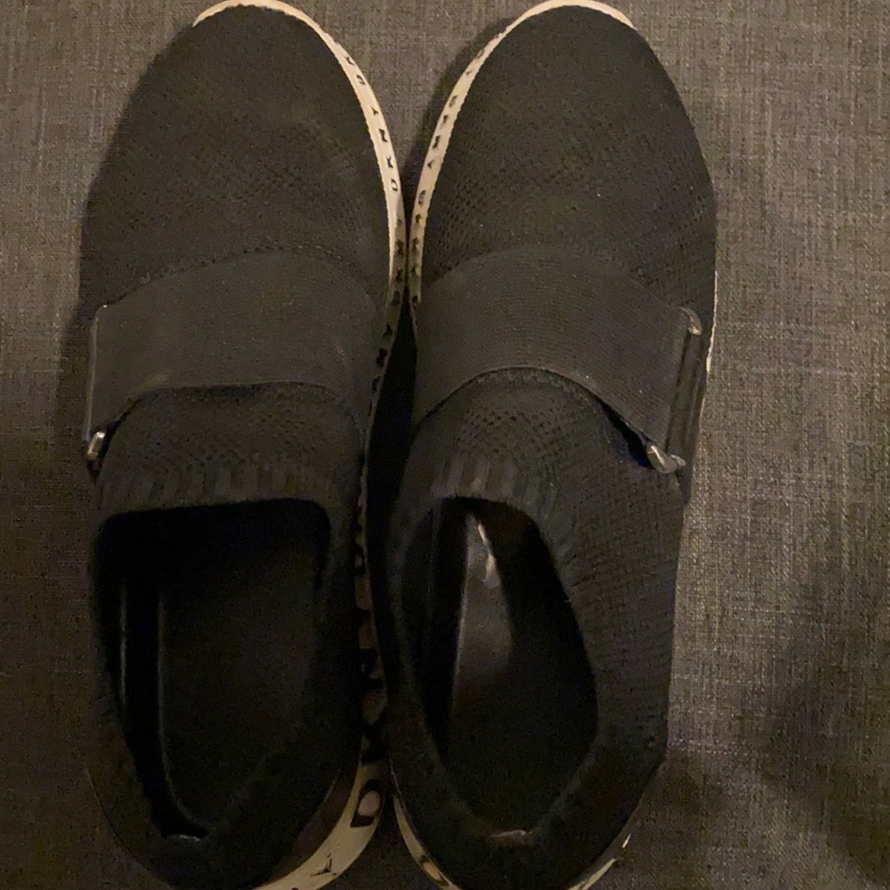 Black and white DKNY shoes